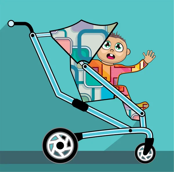 childcare vector stroller