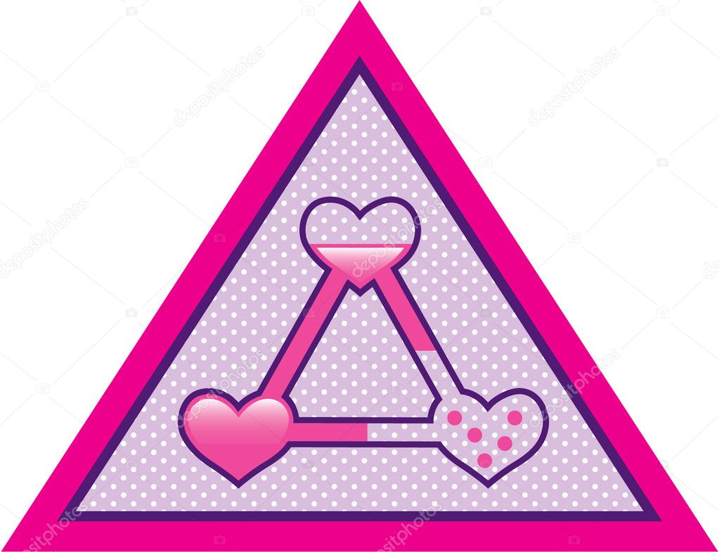 Love Triangle vector artwork