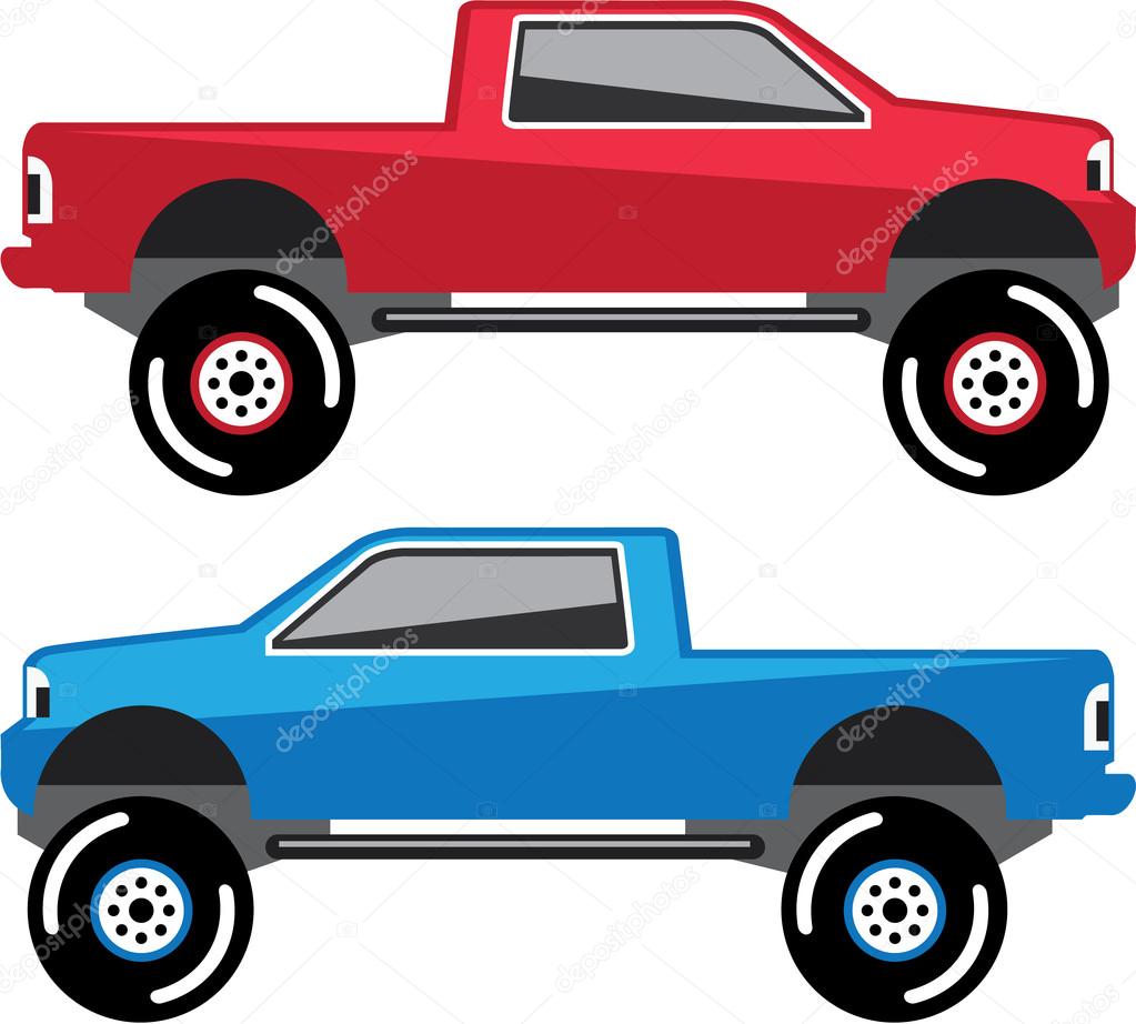 Lifted Pickup Truck vector