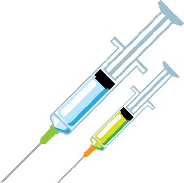 tıbbi şırınga vektörü