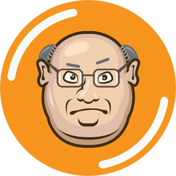 Hombre de negocios icono de cara — Vector de stock