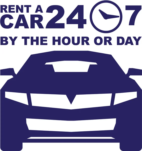 Araç Kiralama saat veya gün 24-7 tarafından — Stok Vektör
