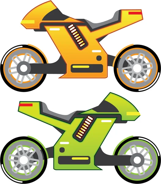 Concepto motocicleta bicicleta eléctrica Vector — Vector de stock