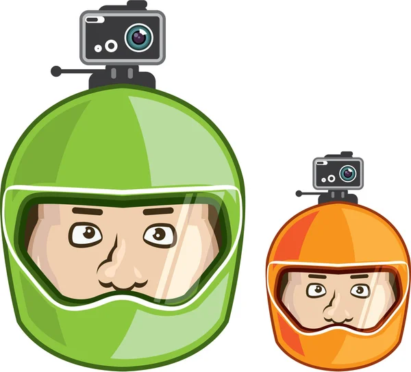 Helm Camera kleur vector — Stockvector