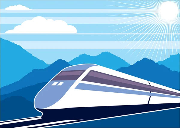 Snelle trein vector — Stockvector