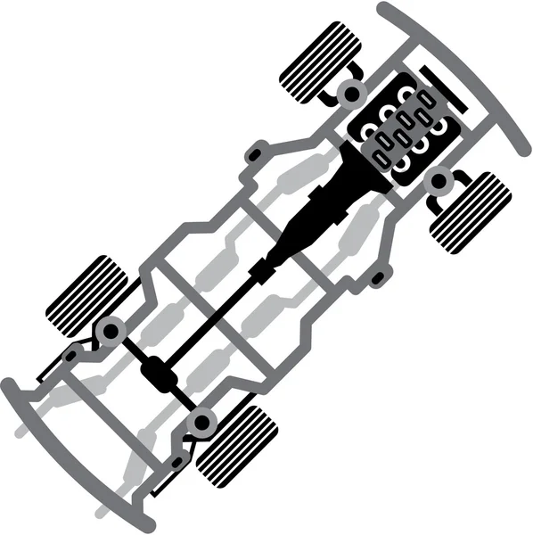 Voertuig frame vector — Stockvector