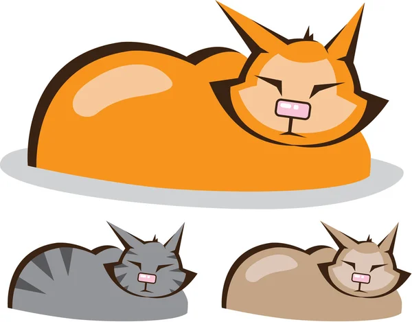 Sleeping Cat colors vector — Stock Vector