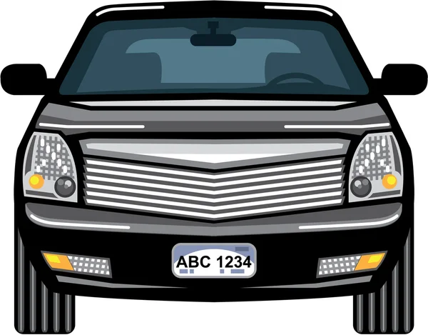 Vettore di vista anteriore SUV nero — Vettoriale Stock