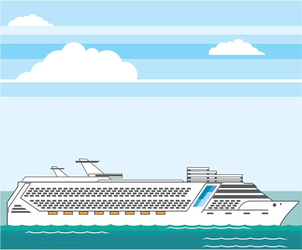 Vetor de navio de cruzeiro —  Vetores de Stock