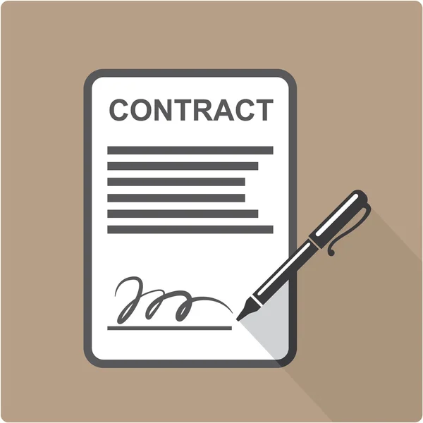 Contract Icon vector — Stock Vector