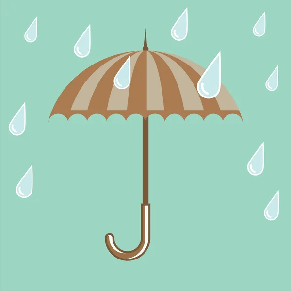 Ombrello con gocce di pioggia — Vettoriale Stock