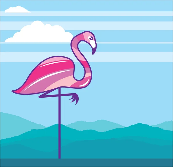 Flamingo Design Vector — Stock Vector