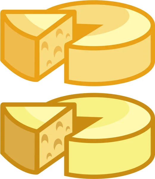 Queso redondo Vector Icono — Vector de stock