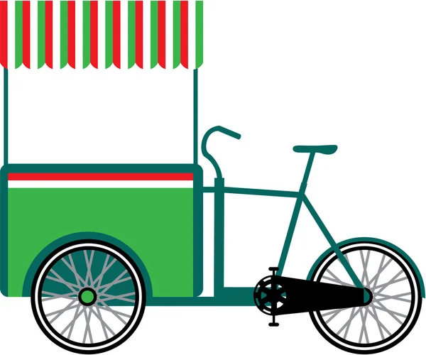 Carrello cibo per biciclette — Vettoriale Stock
