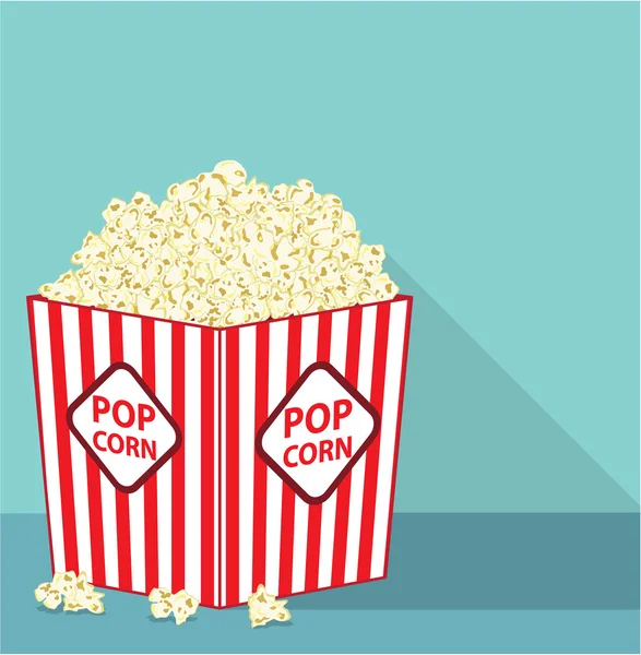 Palomitas de maíz cubo películas caja — Vector de stock