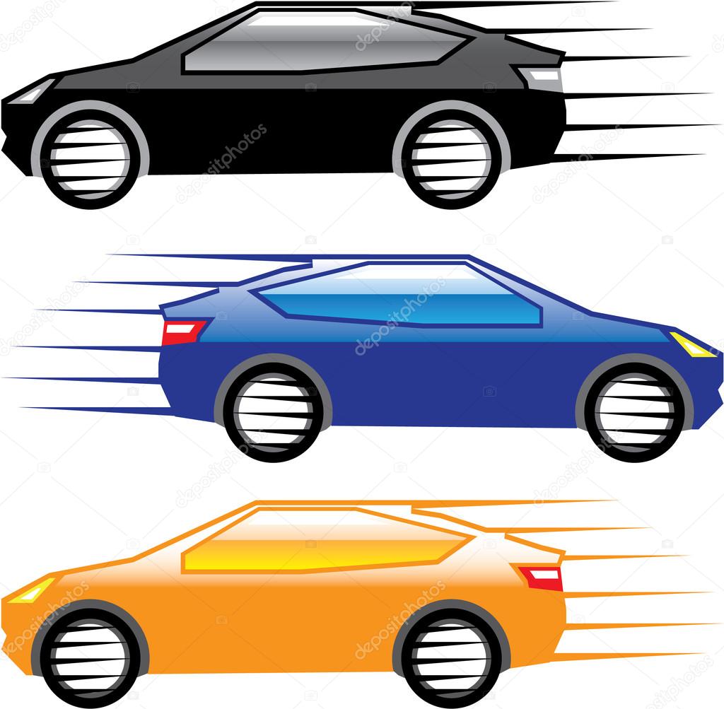 Car going fast Vector