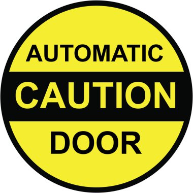 uyarı otomatik kapı vektör işareti