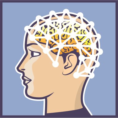 EEG brainwave reading Vector clipart