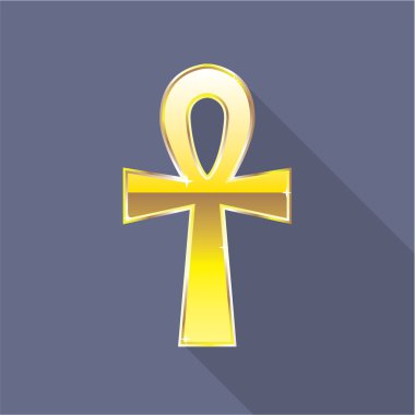 Ankh Egyptian Cross Golden Vector clipart