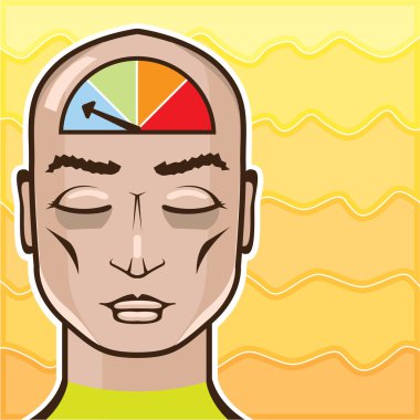 Uyarı göstergesi kişi vektör meditasyon sakin ol