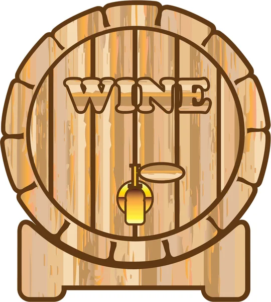 Bir fıçı şarap vektör — Stok Vektör