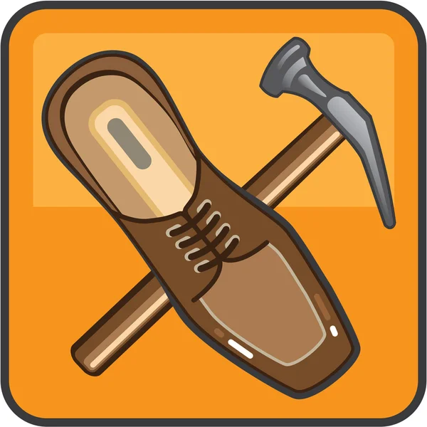 Schuhreparatur-Symbol — Stockvektor