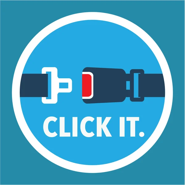 Click it. Period. Seat belt sign — Stock Vector
