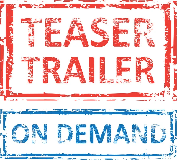 Teaser Trailer On Demand Stamp grunge – Stock-vektor