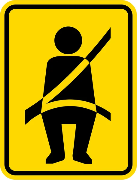 Seat belt Reminder Icon — Stock Vector