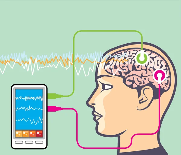 Brainwave toezicht Vector — Stockvector