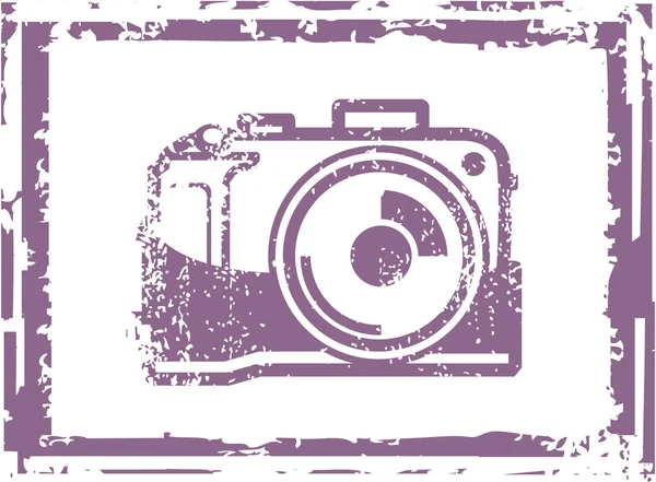 Grunge foto câmera carimbo Vector — Vetor de Stock