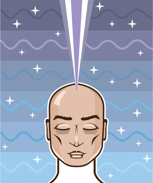 Poder mental Conexión astral — Vector de stock