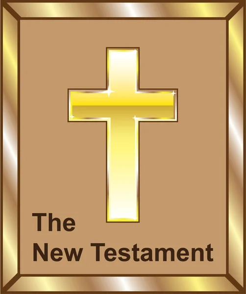 The New Testament Golden cross — Stock Vector