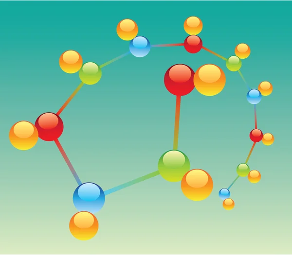 Molekül vektör parlak — Stok Vektör