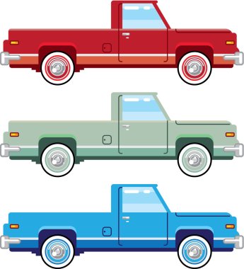 Stylized Vector Old Pickup Truck vector clipart
