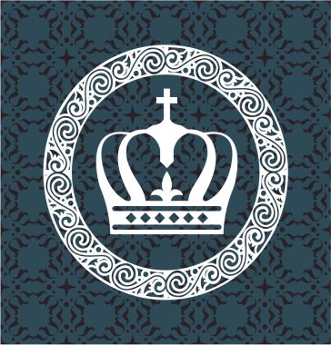 Beyaz arka plan vektör art Tarih taç