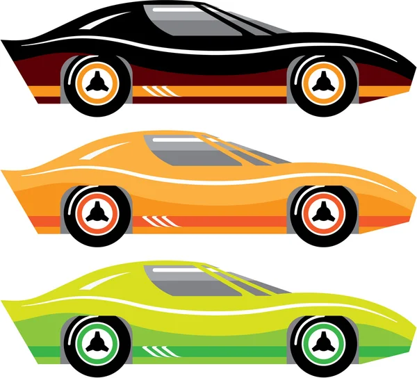 विंटेज स्पोर्ट्स कार सरल बुनियादी वेक्टर — स्टॉक वेक्टर