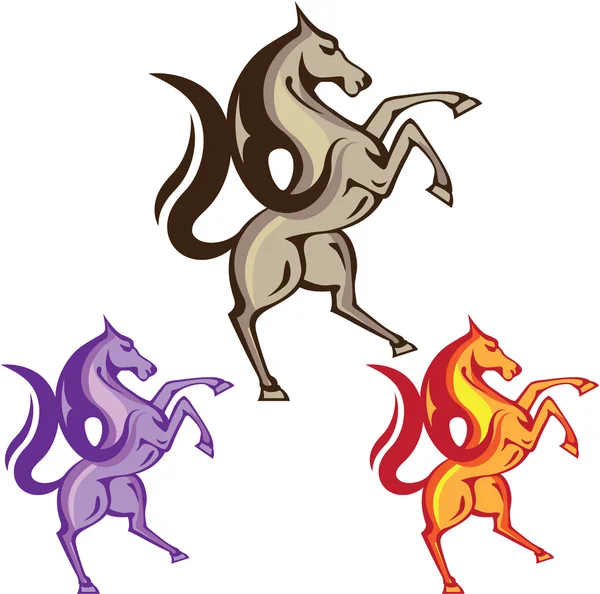 Vecteur de chevaux sauvages — Image vectorielle