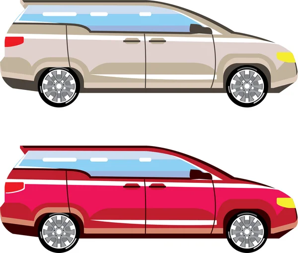 Familia estilizada Van Vector — Archivo Imágenes Vectoriales