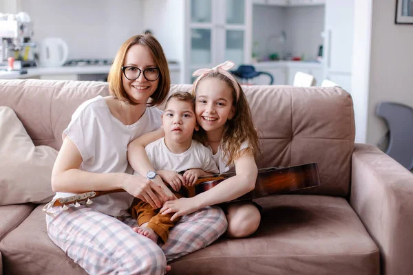 Beautiful Portrait Family Disabled Child Happy Family Kid Cerebral Palsy — Stock Photo, Image