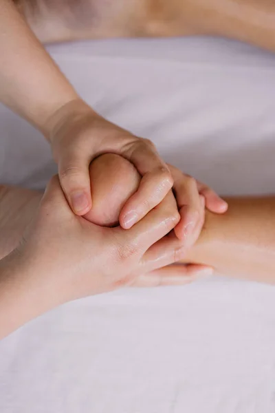 Woman Getting Massage Spa Salon Stock Photo