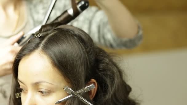 Włosów proces podejmowania — Wideo stockowe