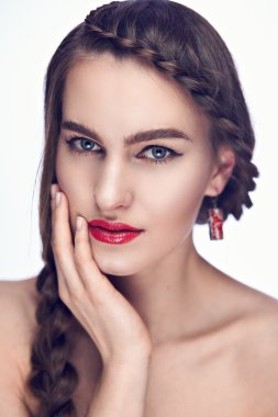 Slav güzellik kız beyaz