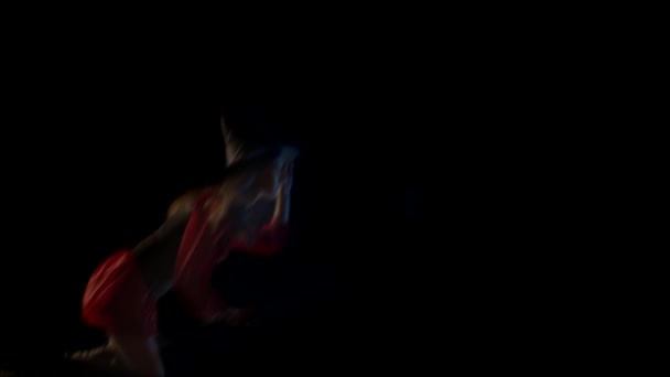 Drăguţă Vrăjitoare Zburând Mătură Negru Tema Halloween — Videoclip de stoc