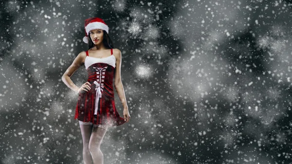 Santa ragazza fantasia — Foto Stock