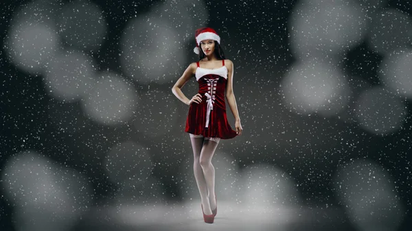 Santa girl fantasy — Stock Photo, Image
