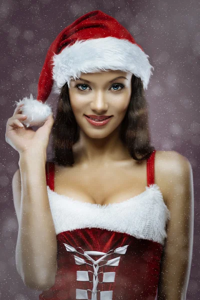 Santa girl — Stock fotografie