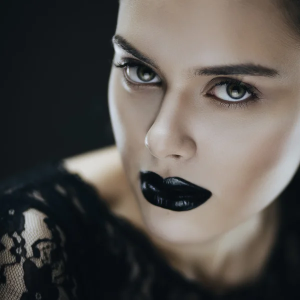 Beautiful goth make-up stock image. Image of lashes, eyes - 13947247