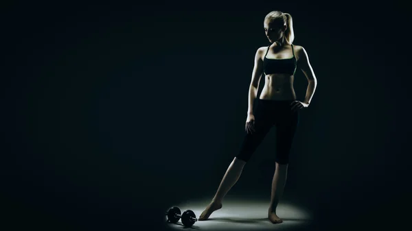 Woman's fit silhouette — Stock Photo, Image
