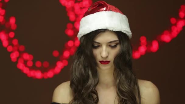 Santa dziewczyna i obecnie — Wideo stockowe